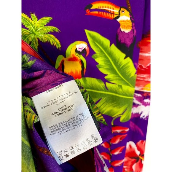 Moncler Genius Shirt Men's 8 Palm Angels Tropical Print Button Up - Picture 7 of 9